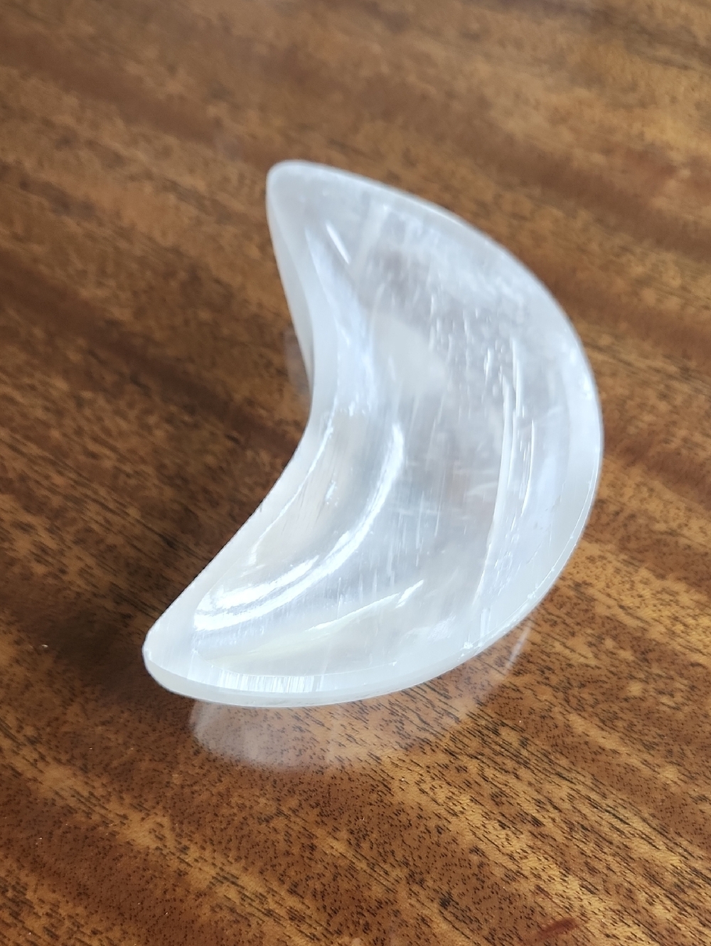 Selenite Bowl, Crescent Moon Shaped